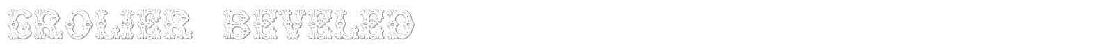 Grolier Beveled font preview